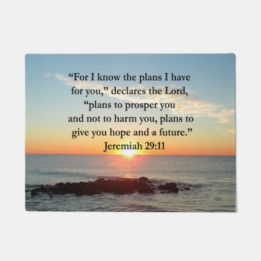 SERENE JEREMIAH 29:11 SUNRISE FUßMATTE (Vorderseite)