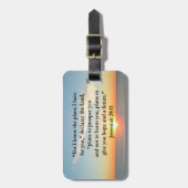 SERENE JEREMIAH 29:11 SUNRISE GEPÄCKANHÄNGER (Vorderseite vertikal)