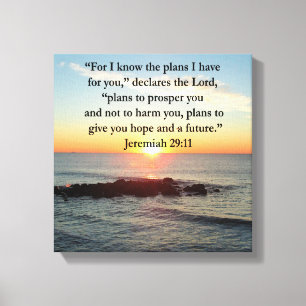 SERENE JEREMIAH 29:11 SUNRISE LEINWANDDRUCK