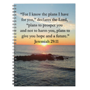 SERENE JEREMIAH 29:11 SUNRISE NOTIZBLOCK