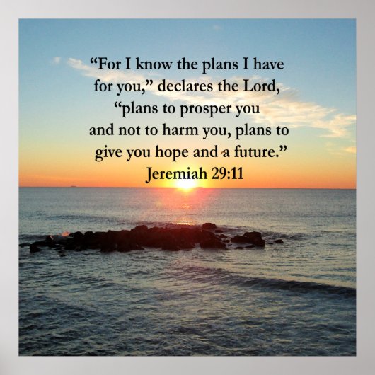 SERENE JEREMIAH 29:11 SUNRISE POSTER (Vorne)