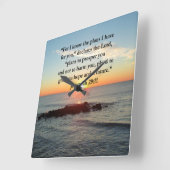 SERENE JEREMIAH 29:11 SUNRISE QUADRATISCHE WANDUHR (Winkel)