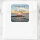 SERENE JEREMIAH 29:11 SUNRISE QUADRATISCHER AUFKLEBER (Tasche)