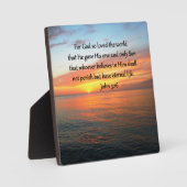 SERENE JOHN 3:16 SONNENRISE-FOTO FOTOPLATTE (Vorderseite)