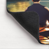 Serene Kayaking Scene | Mann in Kayak im Gebirge Mousepad (Ecke)