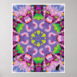 Serene Kinetic Collage Kaleidoscope Poster