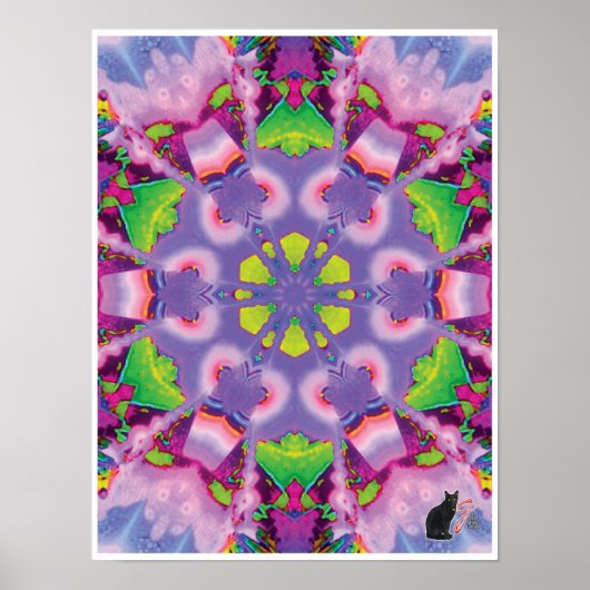Serene Kinetic Collage Kaleidoscope Poster (Vorne)