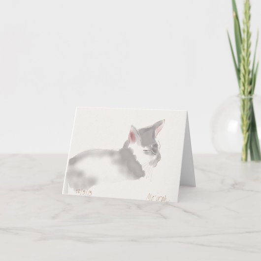 Serene Kitty Karte (Vorderseite)