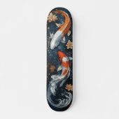 Serene Koi Fisch mit Lotus-Blume Skateboard (Vorne)