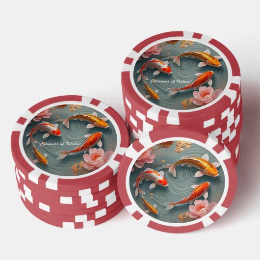 ‚Serene Koi Haven‘ Pokerchips (Stapel)