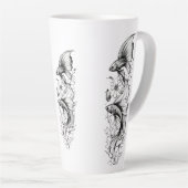 Serene Koi Pond Große Latte Tasse - 17oz (Rechte Ecke)