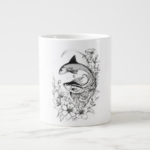 Serene Koi Pond Jumbo Tasse Design