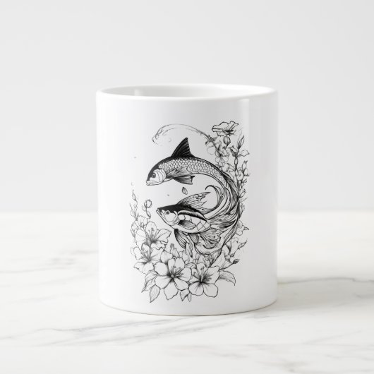 Serene Koi Pond Jumbo Tasse Design (Vorderseite)