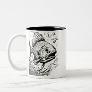 Serene Koi Pond Zwei-Tone-Tasse - 11 oz Zweifarbige Tasse