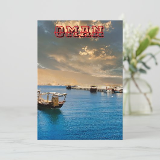 Serene Küstenparadies Feiertagskarte (Stehend Vorderseite)