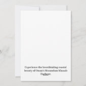 Serene Küstenparadies Feiertagskarte (Rückseite)