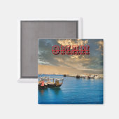 Serene Küstenparadies Magnet (Vorderseite/Rückseite)