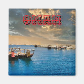 Serene Küstenparadies Magnet (Vorne)