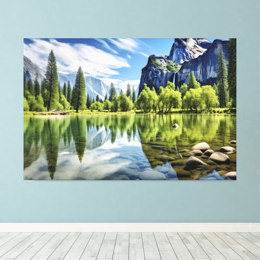 Serene Lagoon Leinwanddruck (Insitu (Holzboden))