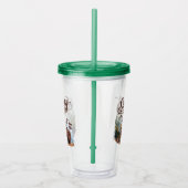 Serene Lake Boat mit Gänsen und Wildblumen Acryltrinkbecher (Rechts)