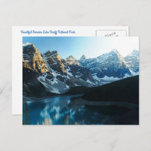 Serene Lake Moraine Banff Nationalpark Postcard Postkarte (Vorne/Hinten)