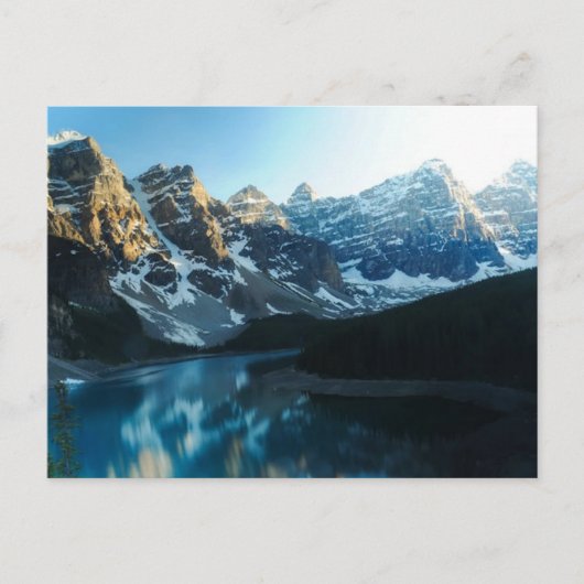 Serene Lake Moraine Banff Nationalpark Postcard Postkarte (Vorderseite)
