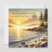 Serene Lake & Quote Mitteilungskarte (Vorderseite)
