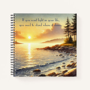 Serene Lake & Quote Notizblock