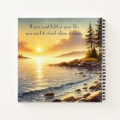 Serene Lake & Quote Notizblock (Rückseite)