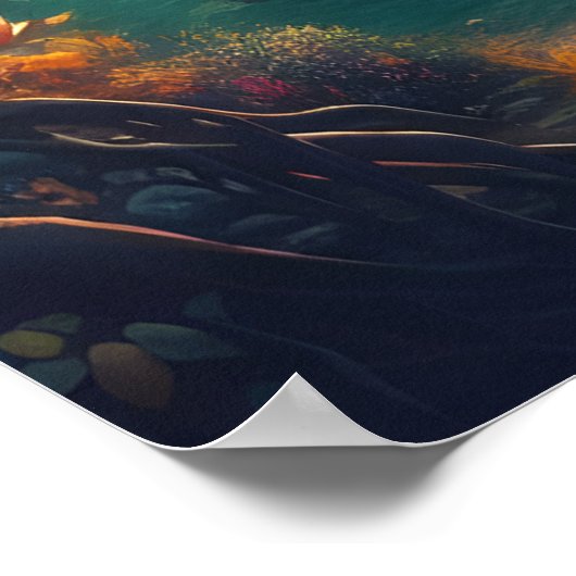 Serene Lake Reflections Poster (Ecke)