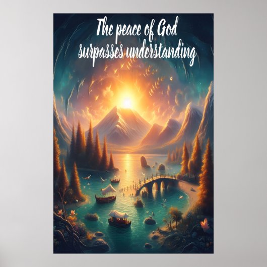 Serene Lake Reflections Poster (Vorne)