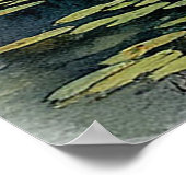 Serene Lake Sunrise mit Willow Tree Poster (Ecke)