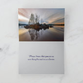 SERENE LAKE SYMPATHY CARD DANKESKARTE (Innenseite)