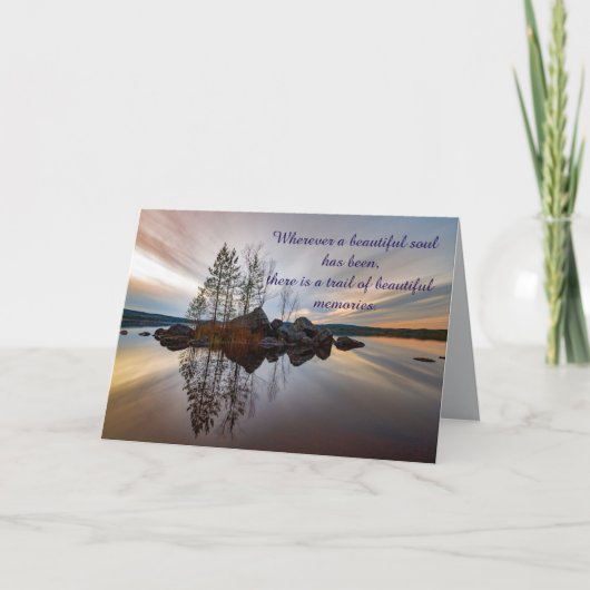 SERENE LAKE SYMPATHY CARD DANKESKARTE (Vorderseite)