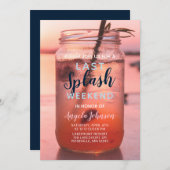 Serene Lake und Mason Jar Bachelorette Weekend Einladung (Vorne/Hinten)