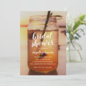 Serene Lake und Mason Jar Brautparty Einladung (Stehend Vorderseite)