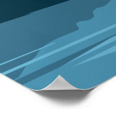 Serene Lake with Mountains Landschaft - Minimalist Poster (Ecke)
