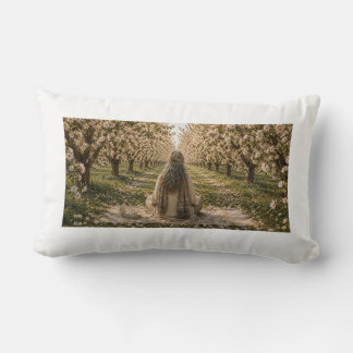 Serene Lakeside Botanical Nature Decorative Pillow Lendenkissen