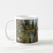 Serene Lakeside Botanical Nature Meditation Mug Kaffeetasse (Links)