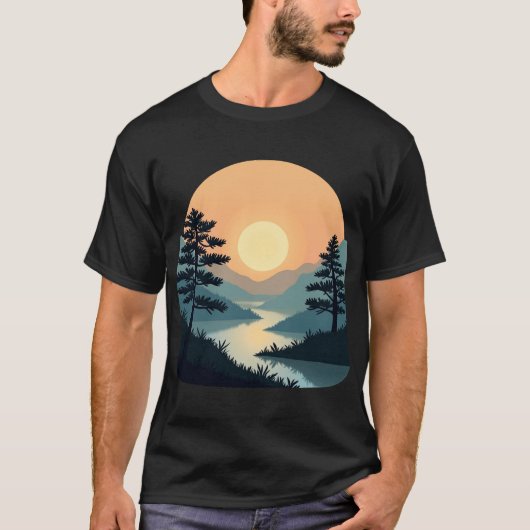 Serene Landscape T-Shirt (Vorderseite)