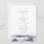 Serene Landscape Watercolor Wedding Einladung (Vorderseite)