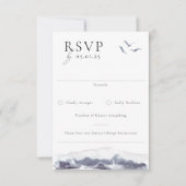 Serene Landscape Watercolor Wedding RSVP Karte (Vorderseite)
