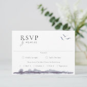Serene Landscape Watercolor Wedding RSVP Karte (Stehend Vorderseite)
