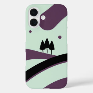 Serene Landschaft: Eine Minimalistische Landschaft iPhone 16 Hülle