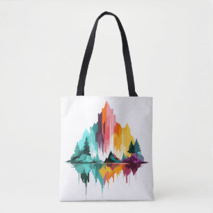 Serene Landschaft Ruhe Stille Naturgebirge Tasche