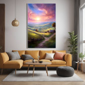 Serene Landschaft Sunrise Friedliche Landschaft Ar Poster