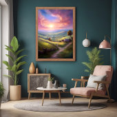 Serene Landschaft Sunrise Friedliche Landschaft Ar Poster