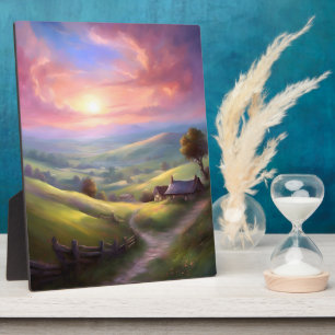 Serene Landschaft Sunrise Friedliche Landschaft Fotoplatte