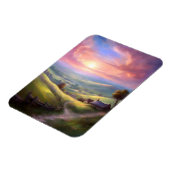Serene Landschaft Sunrise Friedliche Landschaft Magnet (Linke Seite)