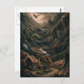 Serene Landschaft: Vogelflug Postkarte (Vorne/Hinten)